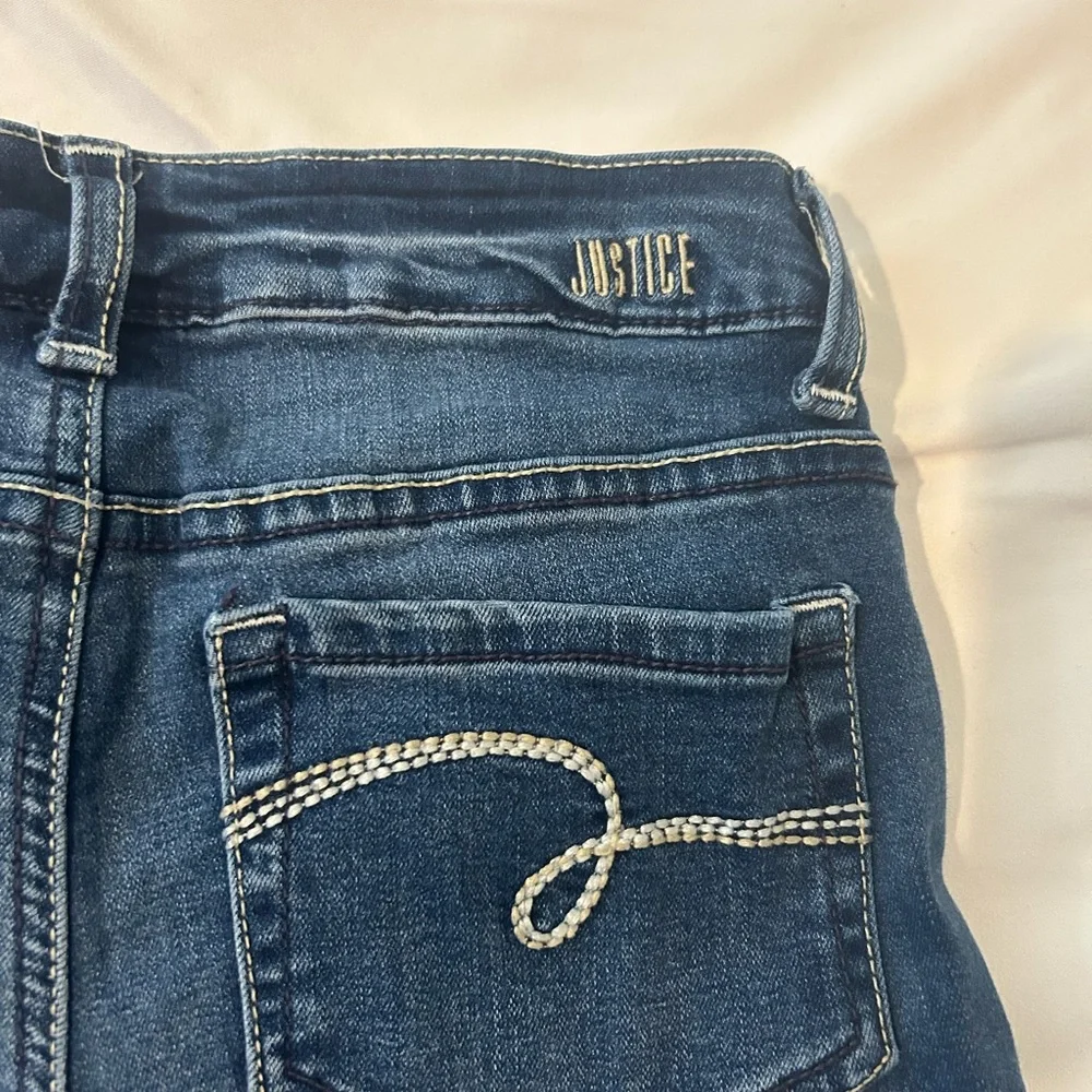 Justice Girls Skinny Jeans Size 10 Mid Rise Stretch Denim Blue